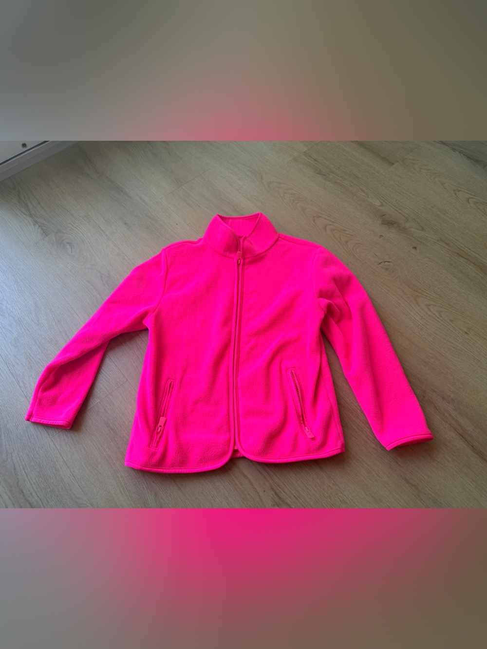 Dudley Stephens Neon Pink Fleece Zip-Up Jacket